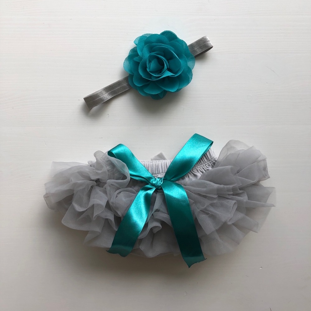 Tulle tutu with matching flower headband